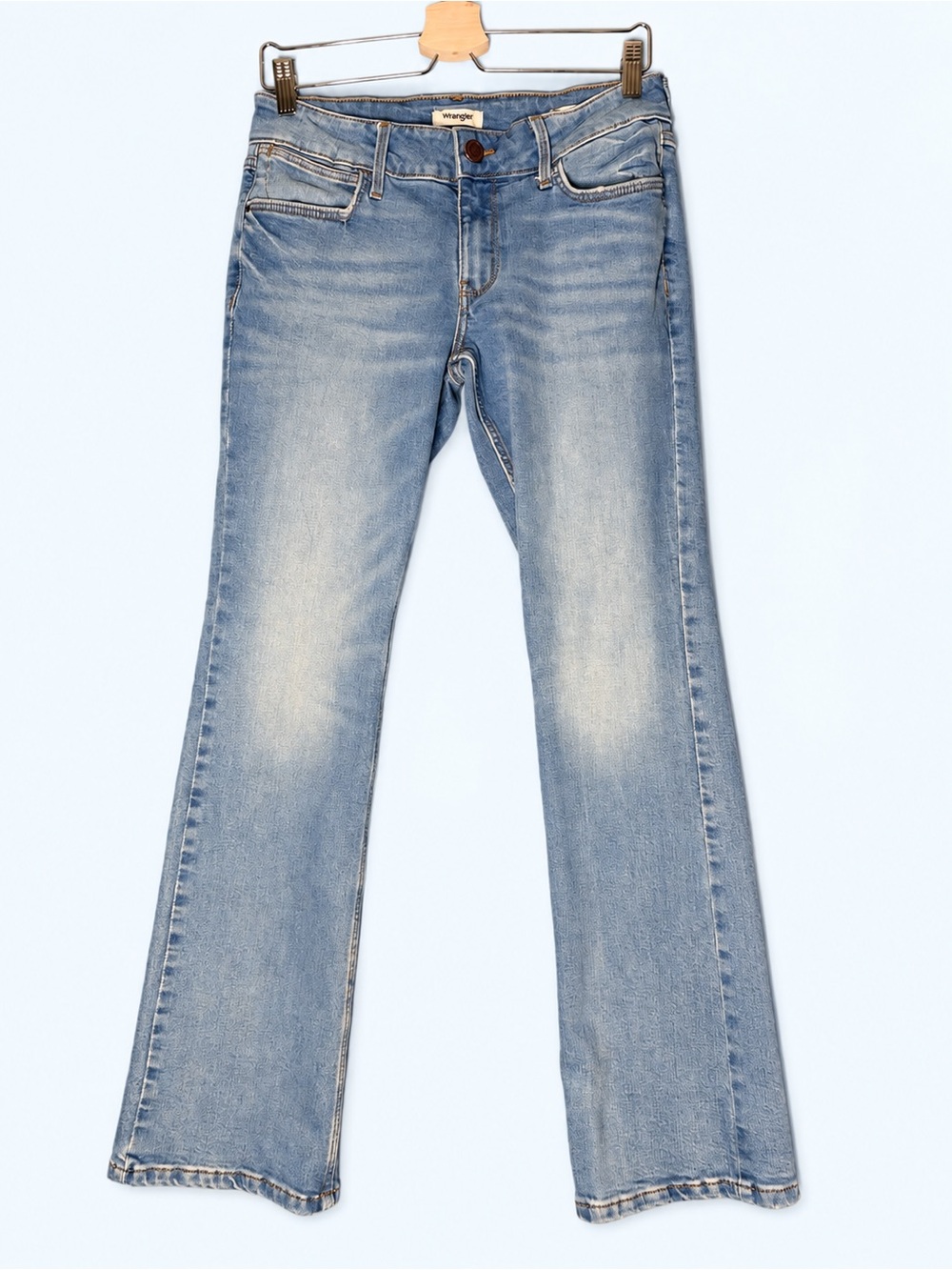 Wrangler Low Rise Bootcut Jeans 28x32 Vintage Med Blue